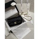 Chanel Timeless Classic ☑️ Versatile "Gold Ball" Chain Bag - CF/Square Mini Crossbody in "GR" Ethiopia Hybrid Lambskin - Image 15