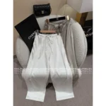 Chanel Exclusive Vintage Keep Edition ☑️ Vintage-Inspired Wide-Leg Pants - Comfy Waist Logo & Eco-Acetate Fabric - Image 13