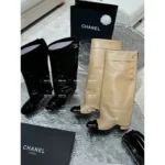 Chanel Autumn/Winter Combat Boots Are Here! 👢 100% Genuine Leather Wide-Calf Button Boots - Leg-Lengthening Magic Instantly Elongates Your Silhouette! ✨ - Image 5