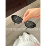 Chanel 25B Detachable Leather Bow Glasses 🎀 Round Frame Cat-Eye Sunglasses - Celebrity Inspired 🕶️ - Image 17