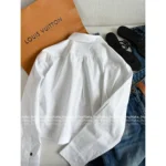 Louis Vuitton 2025SS Spring/Summer Collection 🔍 Women's Embroidered Pocket Short Shirt - Cropped White Blouse - Image 7
