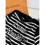 Louis Vuitton 2025SS Early Fall Collection 🔍 Jacquard Logo Stripe Tee - Round Neck Short Sleeve Knit Top - Image 12