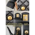 Chanel 2025B New Collection 🖤 Adjustable Logo-Clasp Chain Bag - Black/Gold Lambskin CF/Square Mini Flap ⛓️ - Image 5