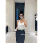 Chanel Dust Bag Packaging 🤍 25S Spring/Summer Runway Collection - Heavy Crystal Feather Fringe Vest (with Silk Blend) - Sleeveless Knit Top for Women (Soft & Non-Irritating) - Image 7