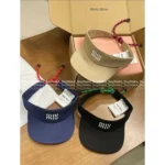 miumiu 2025 Spring/Summer Collection 🎩 Versatile Breezy Sun Hat - Adjustable Drawstring Open-Crown Design - Image 3
