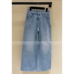 Chanel 2025SS Early Spring Collection 👖 High-Waisted Slim-Fit Jeans - Back Pocket Crystal Embroidery Logo & Flattering Fit - Image 2