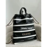 Chanel Premium Edition 🖤 22Bag Chain Tote/"Trash Bag" - Exclusive Imported Premium Oil-Wax Leather w/ English Letter Logo - Image 8