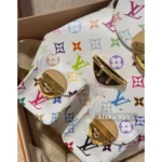 Louis Vuitton 2025 Spring/Summer Collection 🌈 Murakami Collaboration - Classic Four-Leaf Clover Logo Tricolor White Mini Backpack (Self-Kept Edition · Highly Sought-After) - Image 5