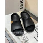 Loewe 2025 Foam Pebble Slides 🐻 Cloud Comfort Platform Sandals - Metallic Accents & Arch Support - Image 2
