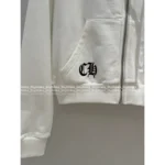 CHROME HEARTS 2025 Early Fall Collection 🤍 Cropped Sanskrit Print Hoodie - Cross Zip-Up Casual Sweatshirt - Image 4