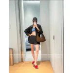 miumiu 25SS Early Fall Collection 🔎 American Retro Prep Style - Casual Baseball Jacket & Matching Skirt - Image 3