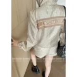 Dior 2025 Early Spring Collection ⭐️ Classic Jacquard Logo Set - Biscuit Color Windbreaker/Vest/Skirt - Image 2