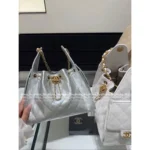 Chanel New Colorway❗️In Stock - 25C Early Spring Runway Collection / Runway Hobo Chain⛓️ Bag & Bucket Tote - Heavyweight Imported Full-Grain Leather - Image 8