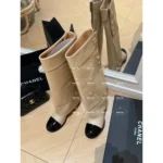 Chanel Autumn/Winter Combat Boots Are Here! 👢 100% Genuine Leather Wide-Calf Button Boots - Leg-Lengthening Magic Instantly Elongates Your Silhouette! ✨ - Image 4