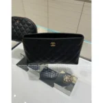 Chanel 2025B Early Fall Collection 🖤 "Underrated Gem" Caviar Leather Clutch - Exclusive Metal Logo & Structured Silhouette 👜 - Image 14