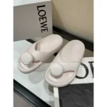 Loewe 2025/Foam Pebble Collection 🐻 Cloud Comfort Slides - Metallic Accent Platform Flip-Flops - Image 8