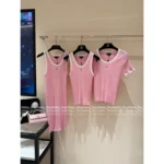 Chanel 2025SS Spring/Summer Full Collection 🎀 Color-Block Knit Set - Crew Neck Stretch Top/Dress/Tank (Brightening & Elegant) - Image 14