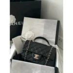 Chanel 2025 New Collection 🖤 "Cool to the Max" - Personal Keep Edition All Black CF Handle Mini Bag - Top Handle with Chain Strap - Image 2