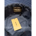 miumiu 2025 Spring/Summer Collection 🧢 Gift Box Packaging - Hand-Embroidered Letter Logo w/ Fringe Detail (Bucket Hat / Baseball Cap) - Image 6