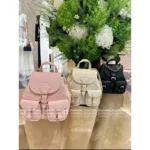 Louis Vuitton  Strawberry Mousse Pink 🎀 2025SS Classic Four-Leaf Clover Print Duma Backpack - Genuine Leather Mini Bookbag - Image 10