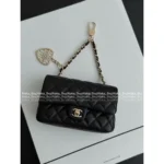 Chanel First Stock Available! ✨ 25A Haute Atelier Mini Bag - Crystal Heart Charm CF Style 💎 (Pouch/Coin Purse/Crossbody) - Image 4