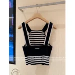 miumiu 2025SS Spring/Summer Collection 🖤 Letter Logo Sleeveless Vest - Color-Block Straps & 100% Imported Wool - Image 16