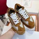 Hermes 25SS Spring/Summer Collection 👟 Breathable Mesh Trainers - Unbeatable Comfort! Custom Imported Calfskin/Suede & Goatskin - Image 3
