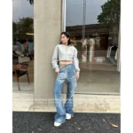 MAISON MARGIELA 2025SS Spring/Summer Collection 👖 MM6 Heavy Enzyme Wash Jeans - Reverse Pocket High-Waisted Wide-Leg Pants - Image 5