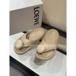 Loewe 2025/Foam Pebble Collection 🐻 Cloud Comfort Slides - Metallic Accent Platform Flip-Flops - Image 7