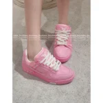Louis Vuitton 2025 Summer Collection 🌸 Premium Couple Trainer Sneakers - Sakura Pink w/ Gift Box Packaging (Other Colors: Contact Customer Service) - Image 2