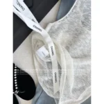 Chanel 25M Coco Collection 🤍 Women's Textured Open-Knit Vest - Granular Weave w/ Sheer Panel Design - Image 3