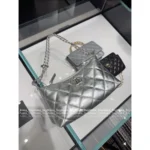 Chanel In Stock — New White 🤍 2025A Hobo Shoulder Bag / Dumpling Bag, Imported Genuine Leather, Multiple Carrying Styles - Image 7