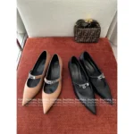 Hermes Stunning!❕🍊 2025SS Spring/Summer Collection - Kiara Kitten Heel Kelly Buckle Flats - 4cm Heel & Imported Full-Grain Leather - Image 10