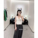Chanel Dust Bag Packaging 🤍 25S Spring/Summer Runway Collection - Heavy Crystal Feather Fringe Vest (with Silk Blend) - Sleeveless Knit Top for Women (Soft & Non-Irritating) - Image 5
