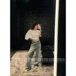 ACNE STUDIOS Must-Have Hot Girl Jeans 👖 Celebrity Outfit - Ombre Wash Distressed Paint-Splatter Wide-Leg Denim - Image 10