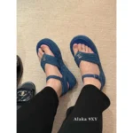 Chanel 2025C Resort Collection 💙 Platform Denim Sandals - 4.5cm Lift Sole w/ Lambskin Lining & Heavyweight Denim - Image 13