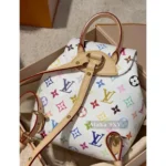 Louis Vuitton 2025 Spring/Summer Collection 🌈 Murakami Collaboration - Classic Four-Leaf Clover Logo Tricolor White Mini Backpack (Self-Kept Edition · Highly Sought-After) - Image 3