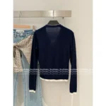 ANNANDELMAN 2025 Early Fall Two-in-One Cardigan 🆕 V-Neck Logo Wool Blend Knit Open Front - Image 9