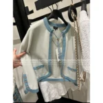 Chanel 25A Early Spring Runway Collection 🆕 Imported Cashmere Coord Set - Halter Neck Top/Cardigan/Skirt/Dress - Image 6