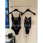 Chanel 2025 Coco Beach Collection 🩱 Crystal Logo Swimsuit Set - One-Piece & Bikini w/ Detachable Straps - Image 3