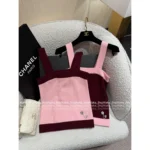 Chanel 2025S Spring/Summer Runway Collection ♥️ Keep Piece - Floral Brooch Color-Block Vest Set (100% Wool) - Image 16