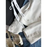 Chanel 2025A Early Spring Collection 🌸 Runway Chunky Knit Cardigan - Cropped Cream Cable Knit w/ Pockets - Image 14