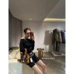 miumiu Versatile Styling 🔍 2025SS Spring/Summer Collection - Off-Shoulder Wool Knit Top - Jacquard Logo Sweater / Tube Top (Hot Girl Must-Have!) - Image 15