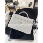 Chanel In Stock ☑️ 2025P Ultra-Selling LP Box Bag 🌸 New Sakura Pink / Baby Blue Colors - Imported Full Leather - Image 9
