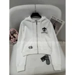 CHROME HEARTS 2025 Early Fall Collection 🤍 Cropped Sanskrit Print Hoodie - Cross Zip-Up Casual Sweatshirt - Image 12