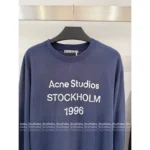 ACNE STUDIOS Classic "1996" Logo Print Tee 🔎 Unisex Cotton Short Sleeve Shirt - Oversized Fit - Image 4