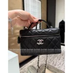 Chanel 2025B Crystal Star Logo Bag ⭐️ Caviar Leather Lunchbox Tote - Multi-Way Carry (Handheld/Crossbody) - Image 4