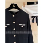 Chanel 25 New Collection 🔛 Four-Pocket Bathrobe-Style 100% Imported Cashmere Knit Cardigan for Women - Image 6