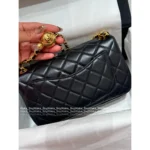 Chanel Timeless Classic ☑️ Versatile "Gold Ball" Chain Bag - CF/Square Mini Crossbody in "GR" Ethiopia Hybrid Lambskin - Image 11