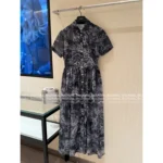 Dior 2025 Spring/Summer Collection 🌿 Forest Floral Print Maxi Dress - Short Sleeve Elegance with Botanical Motifs - Image 19